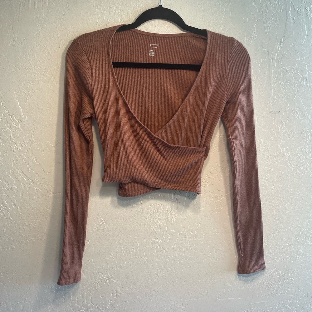 Rust cross front shirt